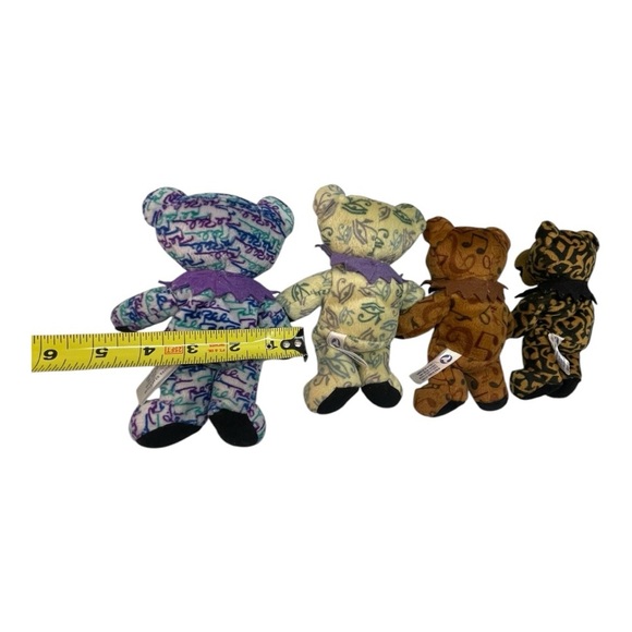 Grateful Dead Colorful Plush Bear Set lot of 4 collectible bears - Picture 9 of 13